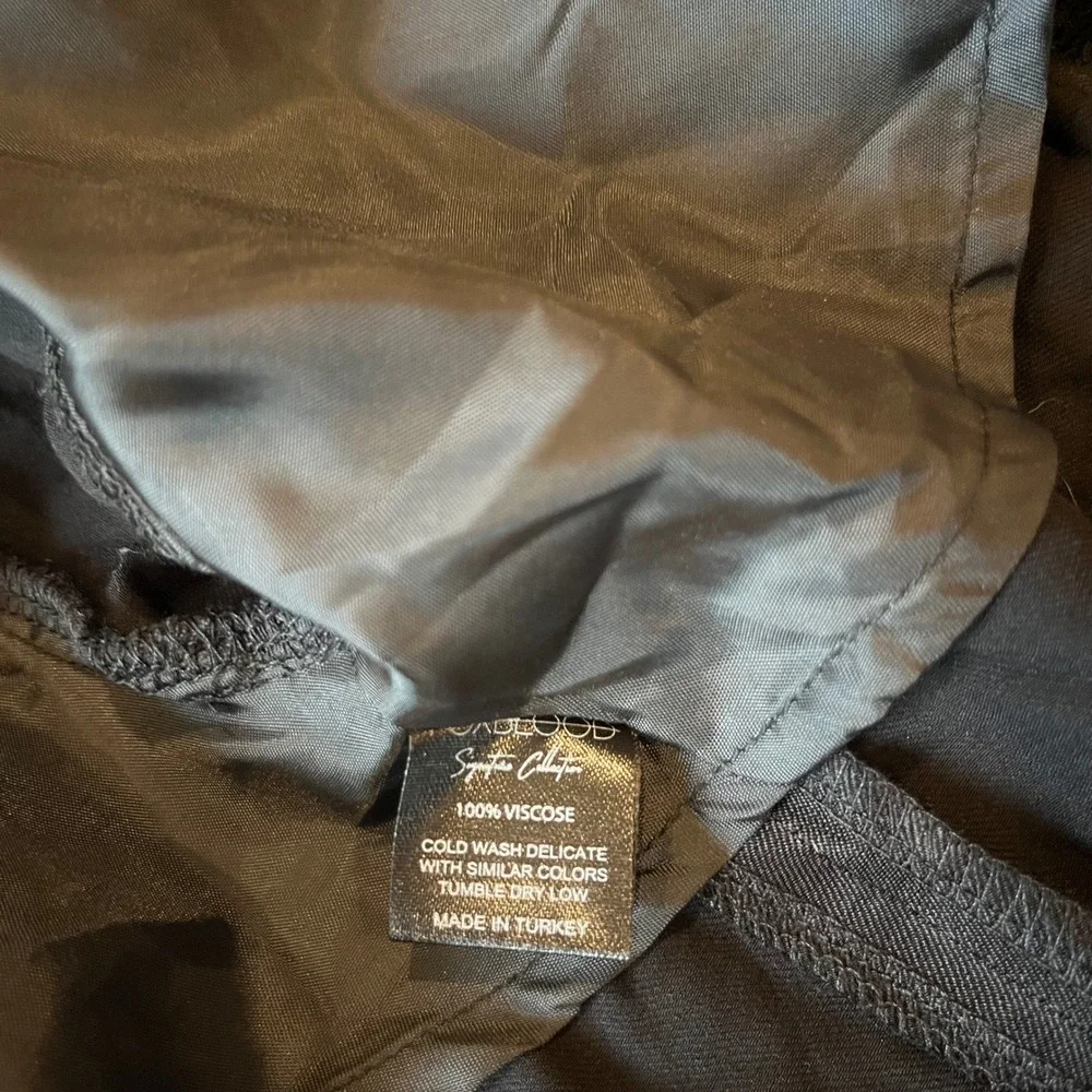 Foxblood Black Blazer‎ Top Jacket Solid Viscose Single Button New XS Extra Small
